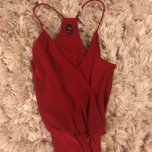 Red body suit